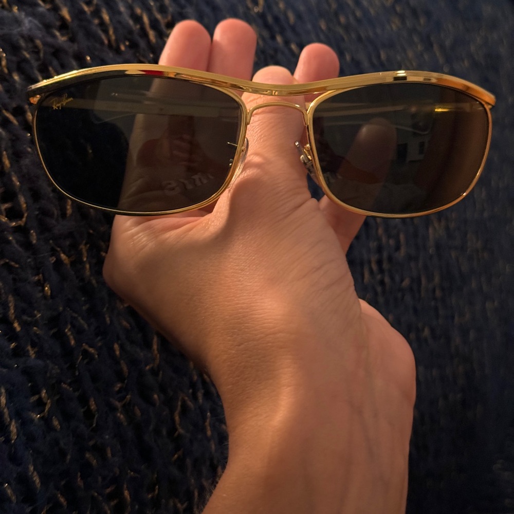 Ray-Ban Gold and Black Sunglasses